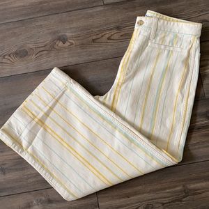 Women’s wide legged pants with striping